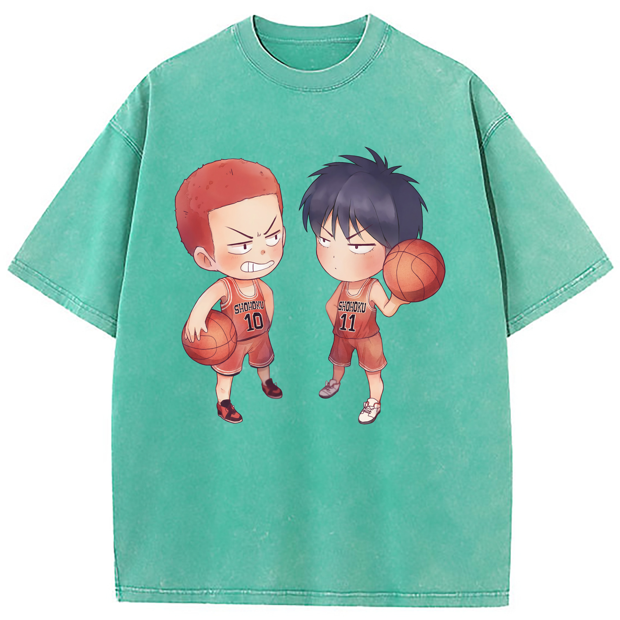 （画像用） SLAM DUNK／スラムダンク 綿100% ヴィンテージ風 半袖Tシャツ（フロントプリント）